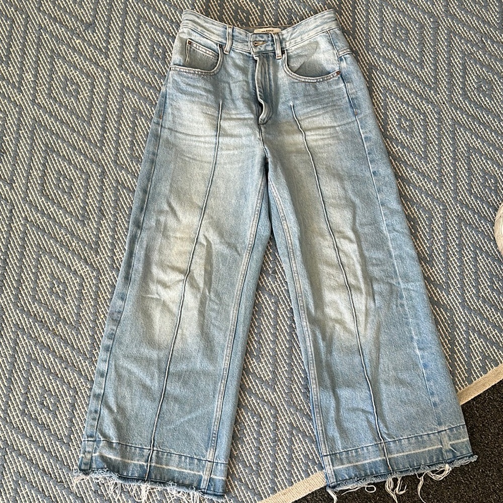 Isabel Marant Blue High Rise Wide-Leg Jeans